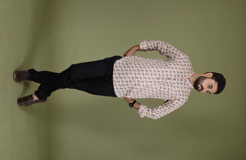 Jaipuri Printed Short Kurta In Onion Pink Colour