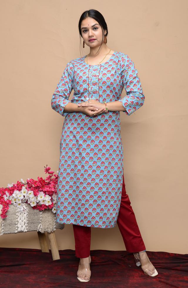 Beautiful Kurti With Mirror Work