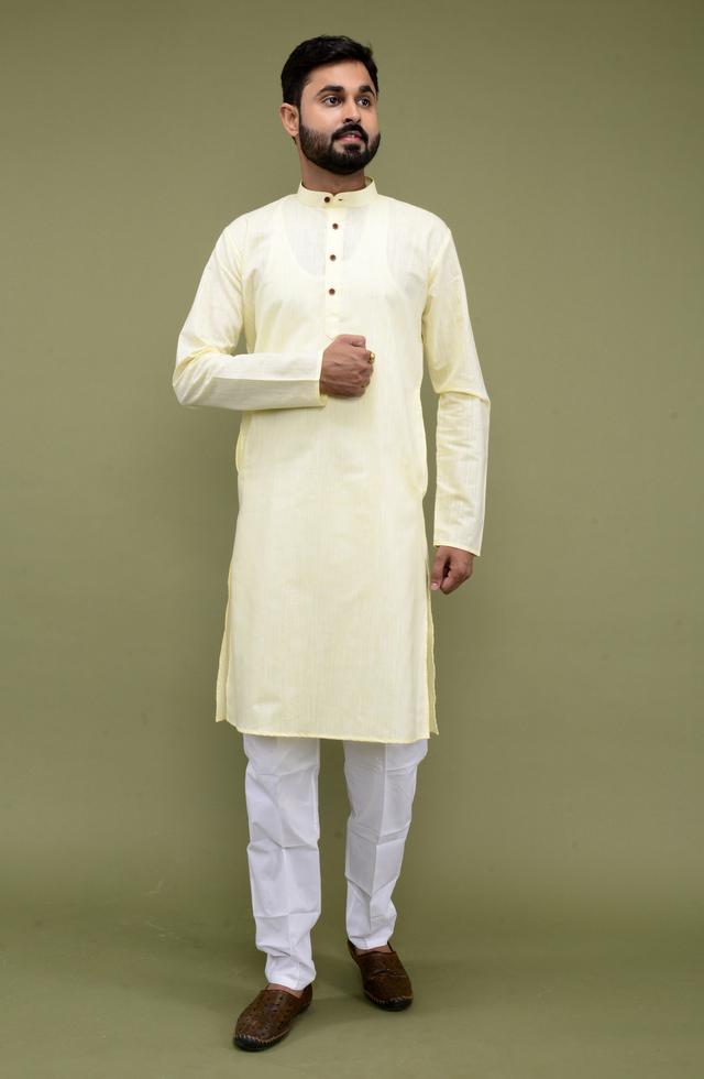 Lemon color outlet kurta pajama