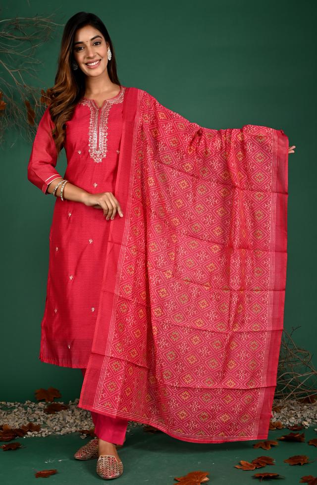 Chanderi Straight Suit