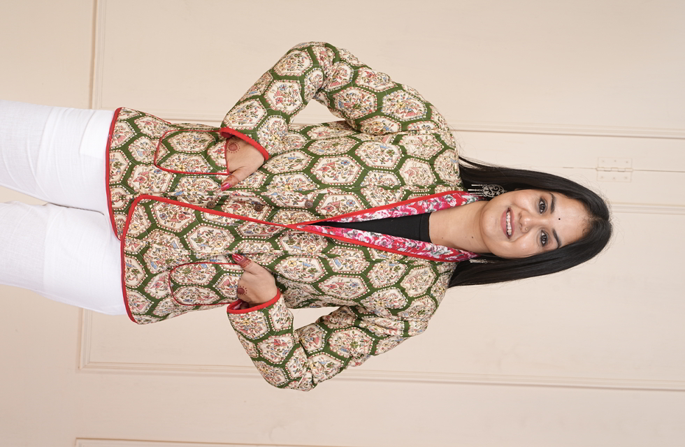 Dazzling Quilted Jacket In Red