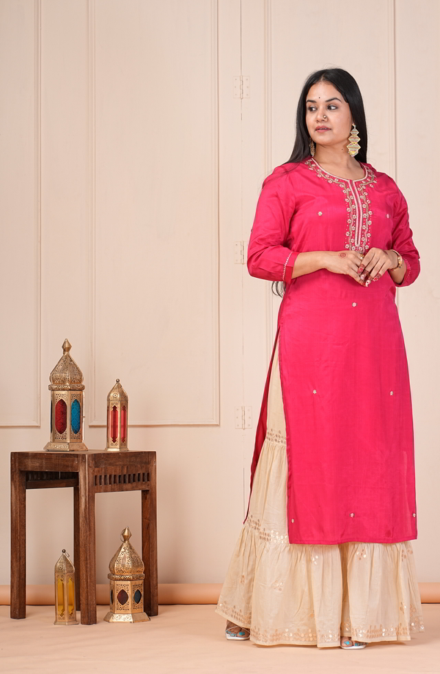 Elegant Silk Long Kurta For Women