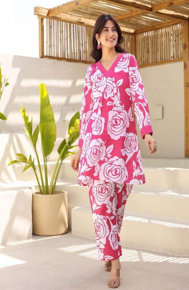 Cutwork Chikankari Coord Set