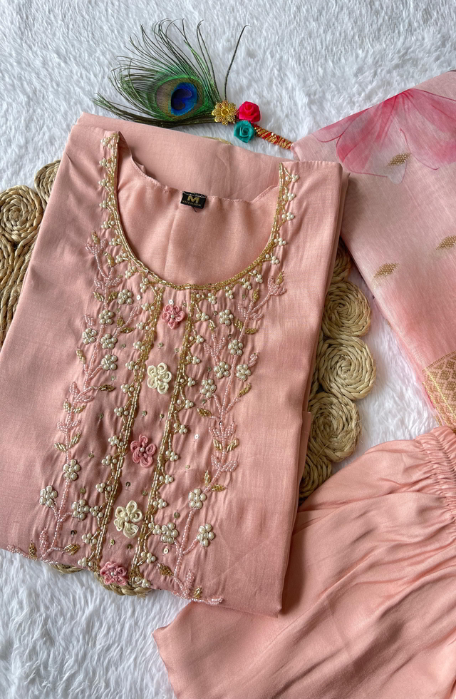 Pretty Peach Women Suit Set
