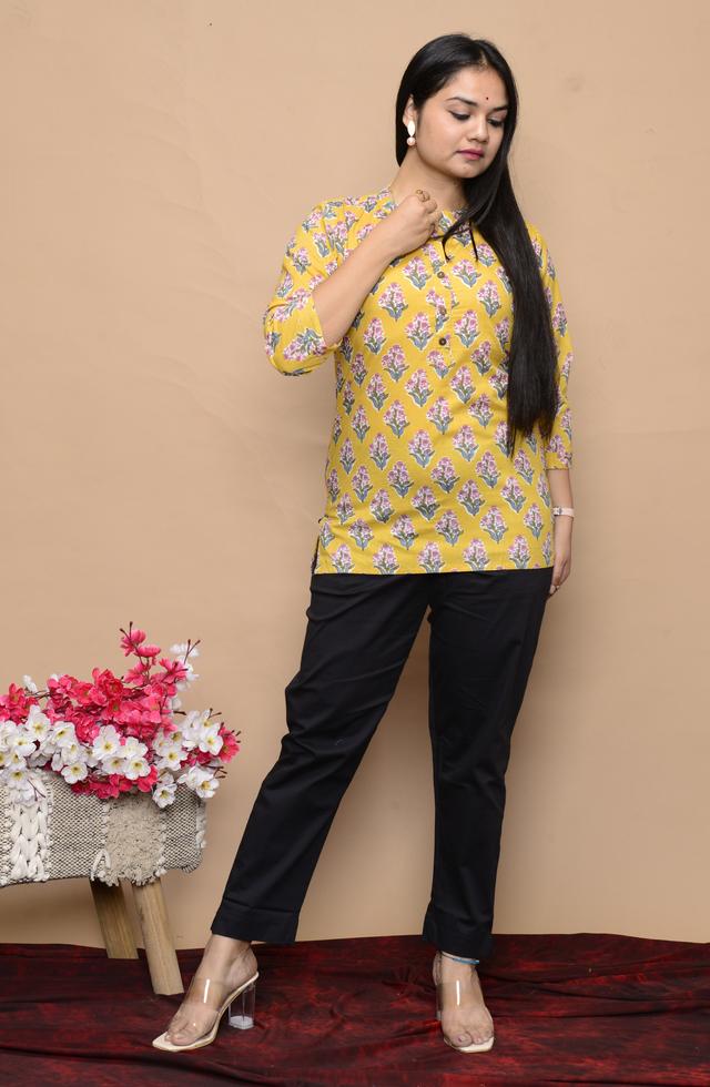 Motifs Printed Short Kurti
