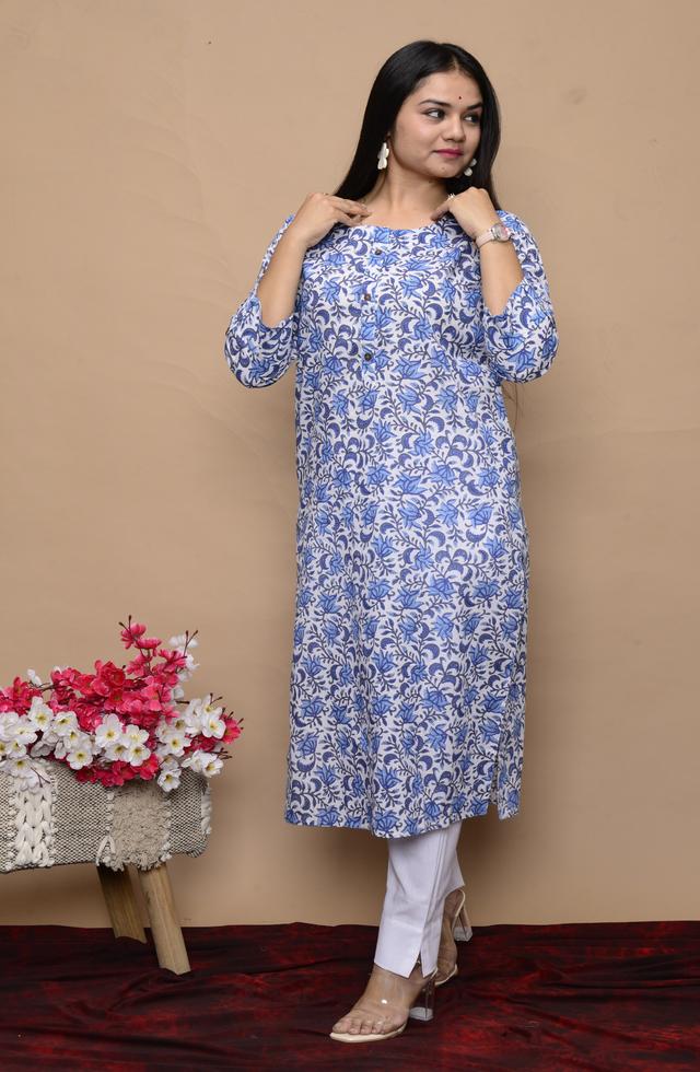 Kalamkari Handblock Printed kurti