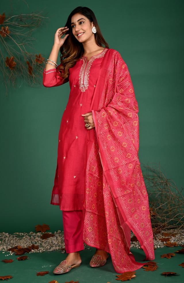 Chanderi Straight Suit