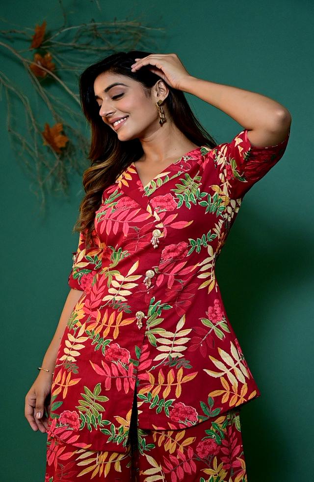 Women Stylish Floral Printed Co-Ord Set