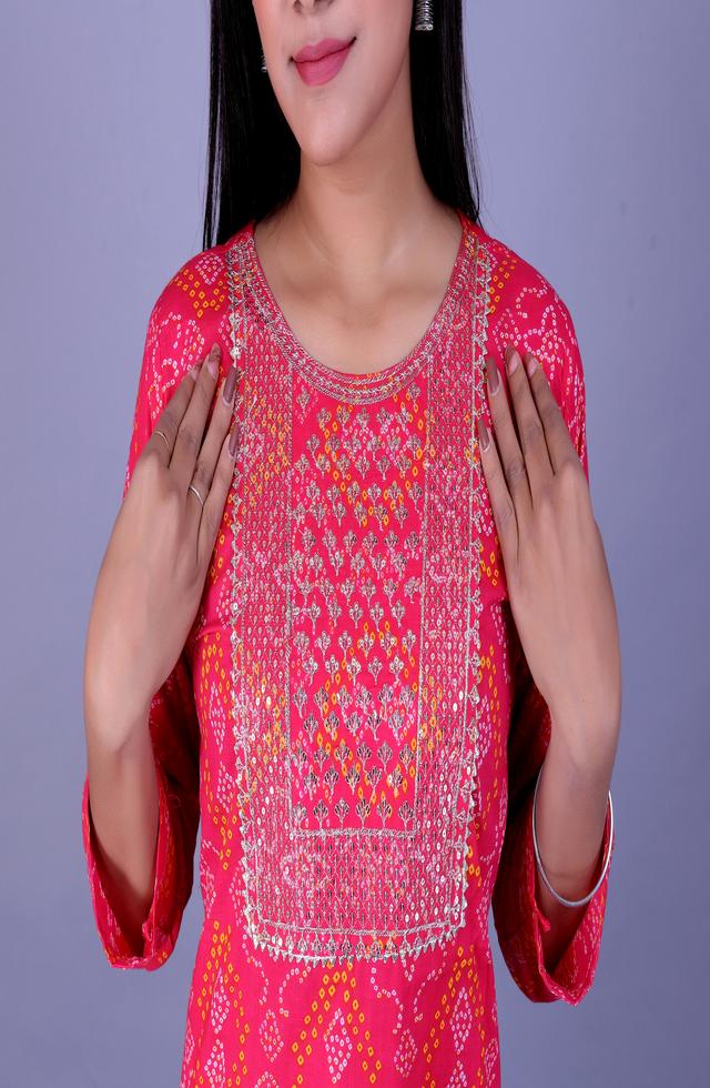 Pink Straight Kurti