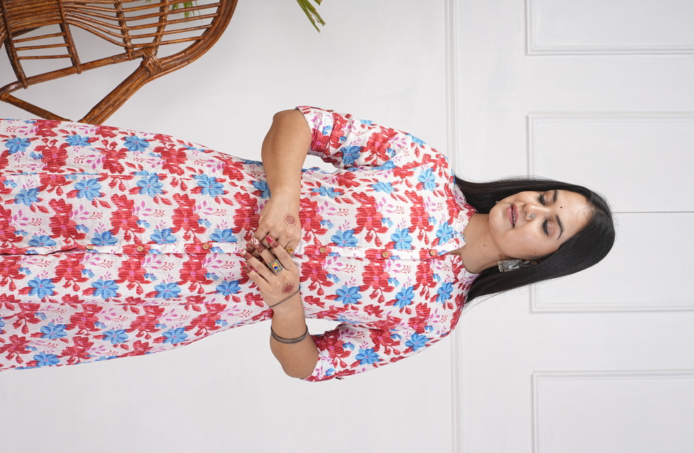 A-Line Kurti In White