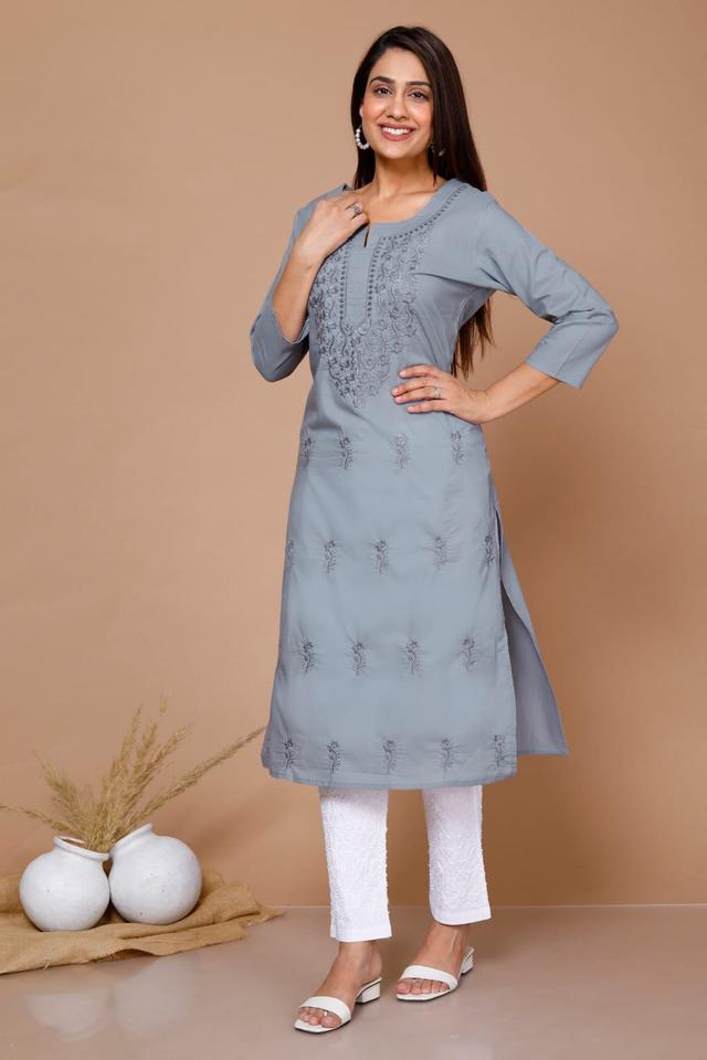 Embroidery Straight Kurti