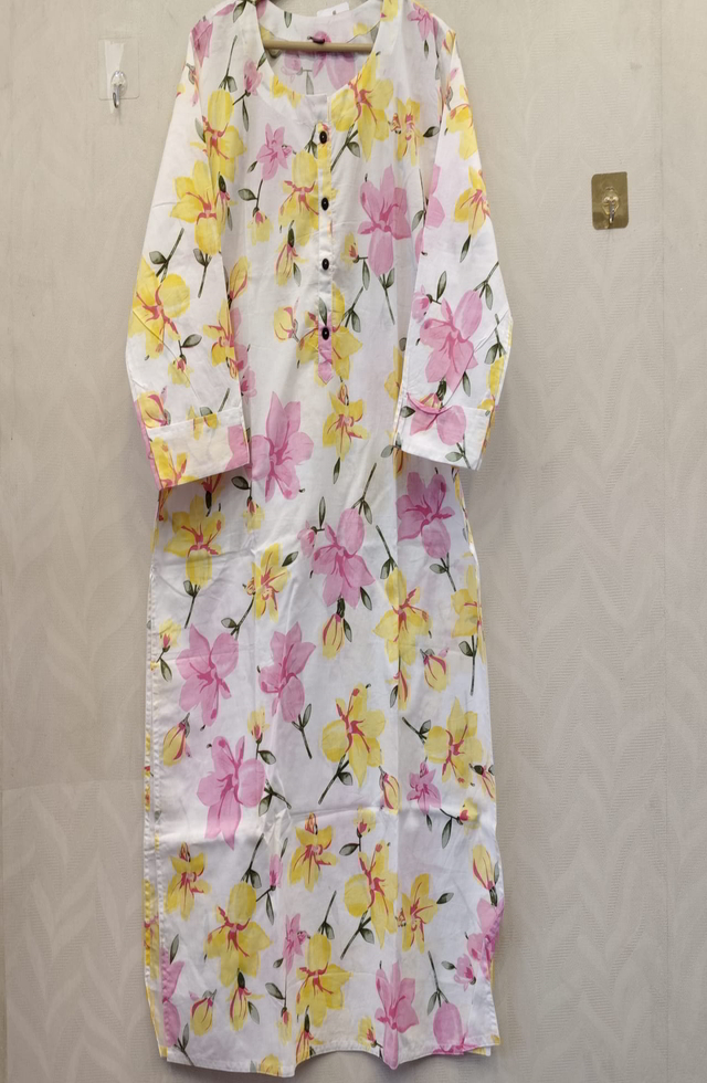 White Long Kurti For Women