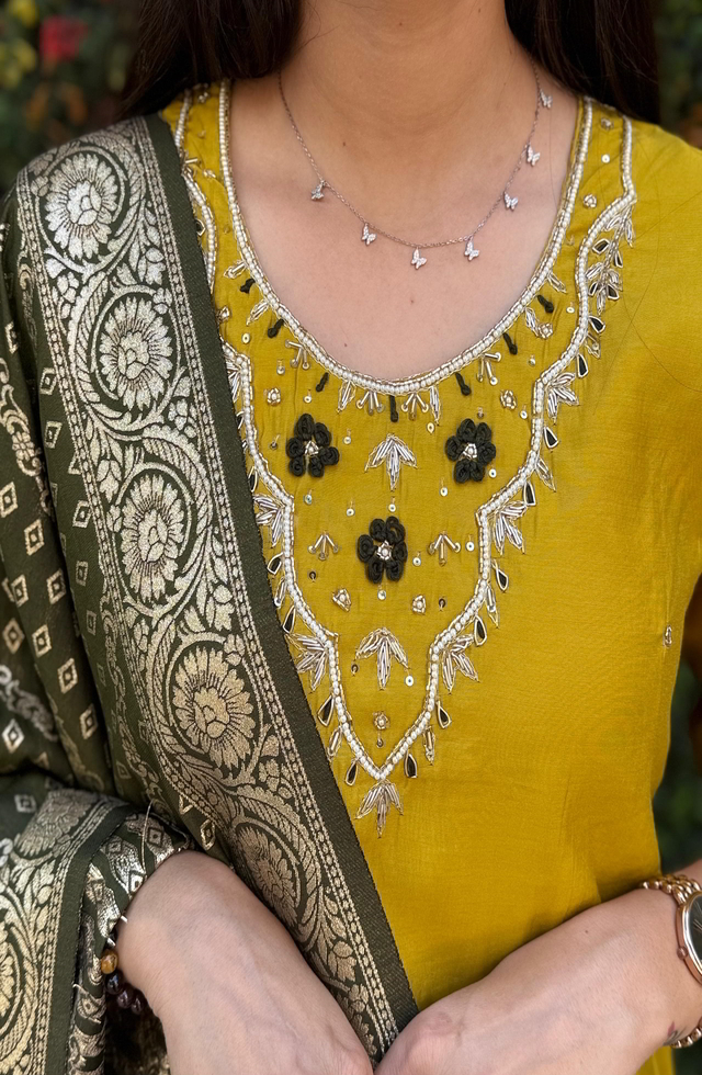 Trendy Mustard Suit Set