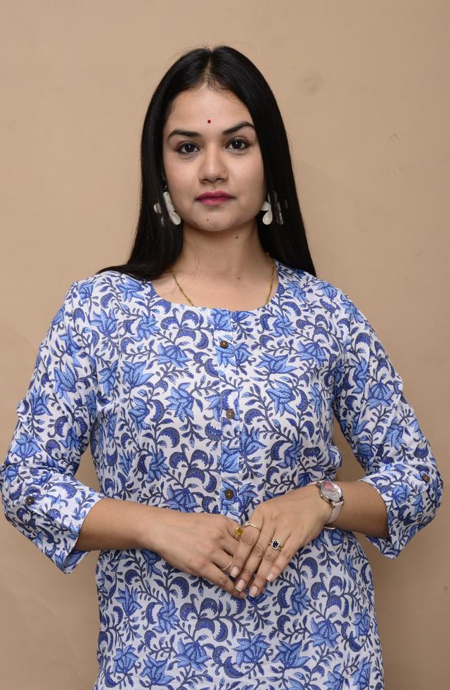 Kalamkari Handblock Printed kurti