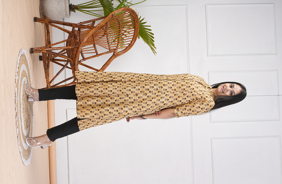 Mustard A-Line Kurti