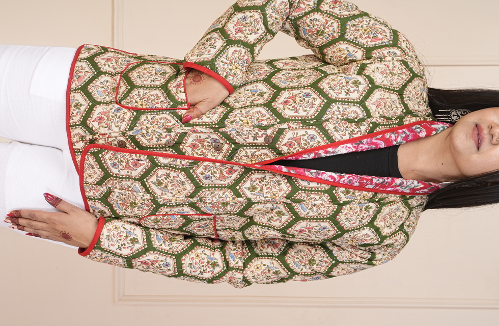 Dazzling Quilted Jacket In Red