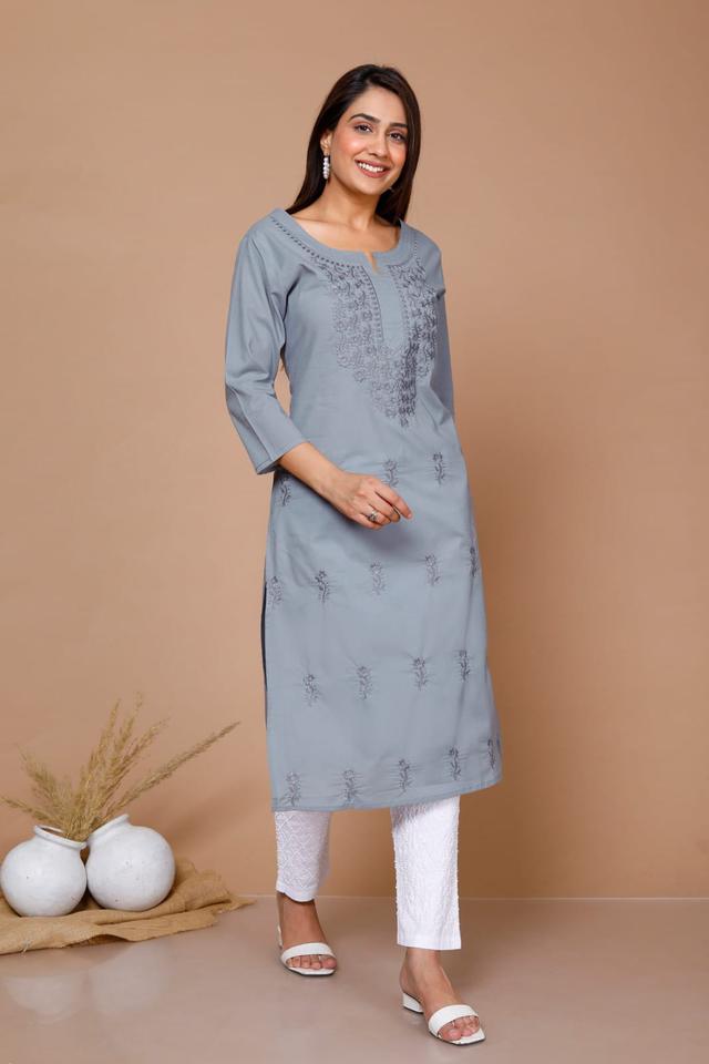 Embroidery Straight Kurti