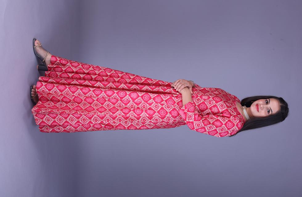 Elegant Pure Silk Long Dress