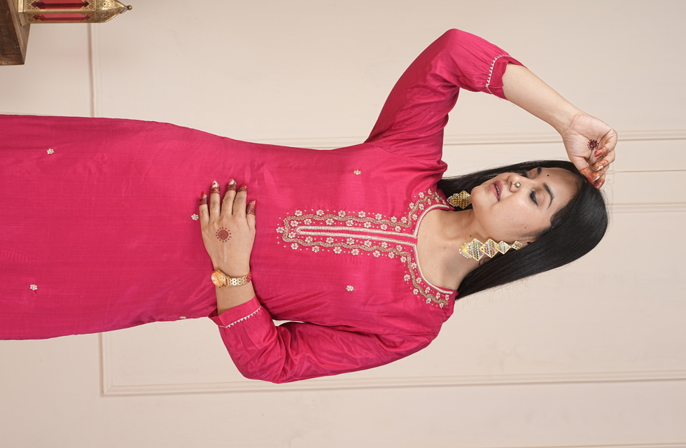 Elegant Silk Long Kurta For Women