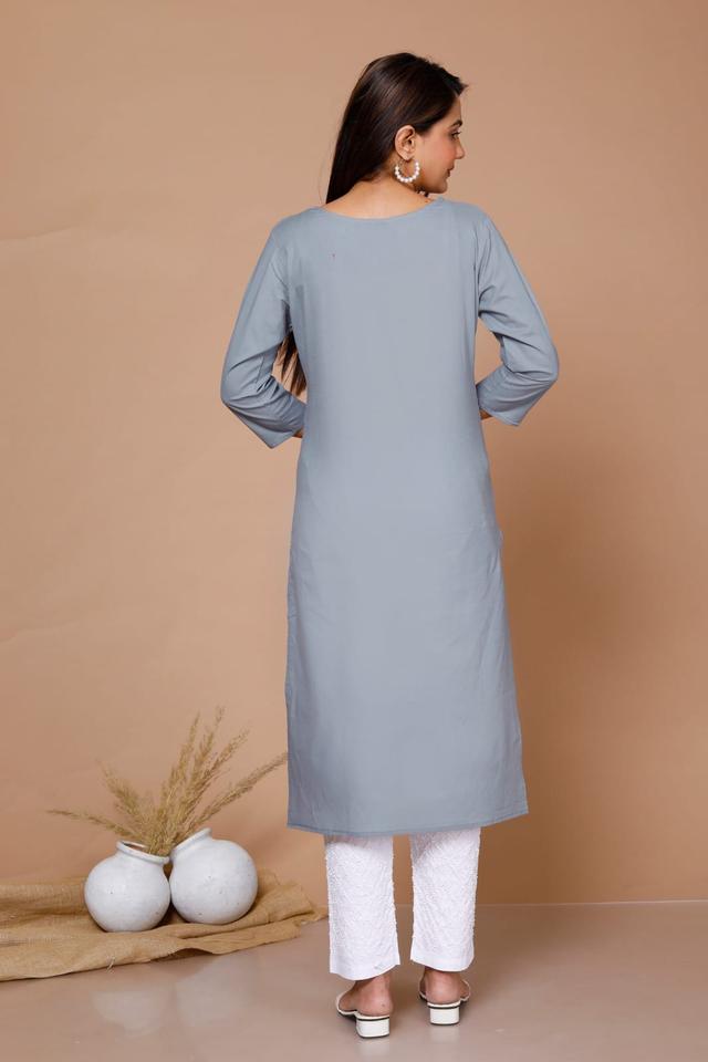 Embroidery Straight Kurti