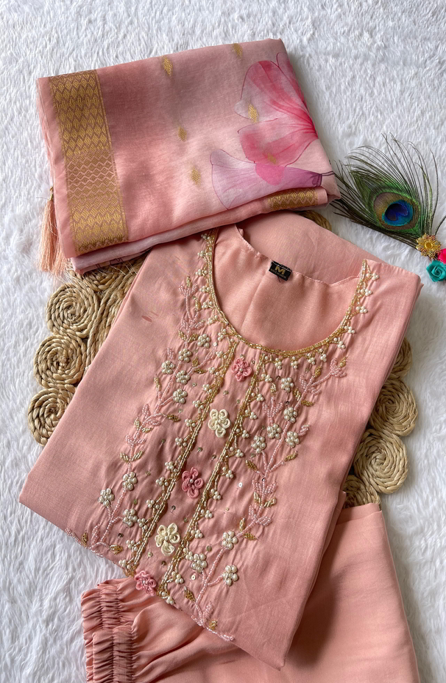 Pretty Peach Women Suit Set