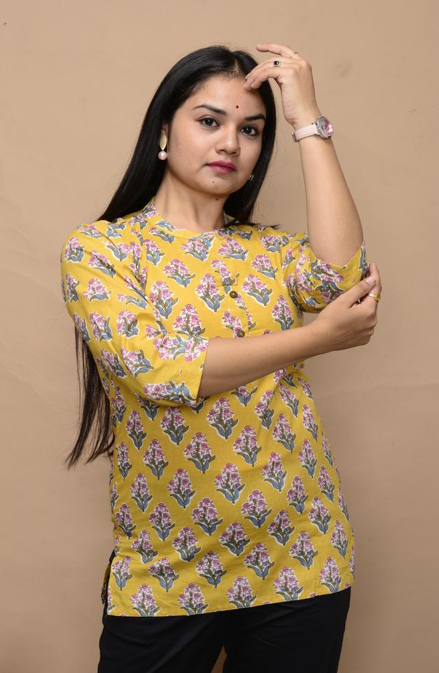 Motifs Printed Short Kurti