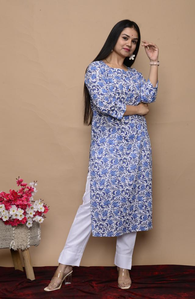 Kalamkari Handblock Printed kurti
