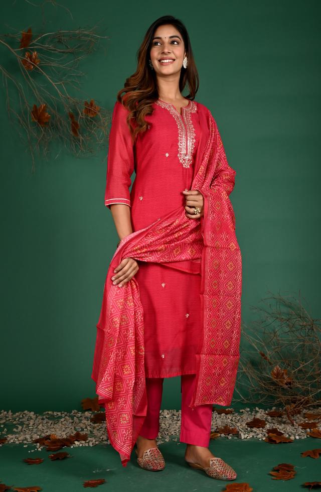 Chanderi Straight Suit