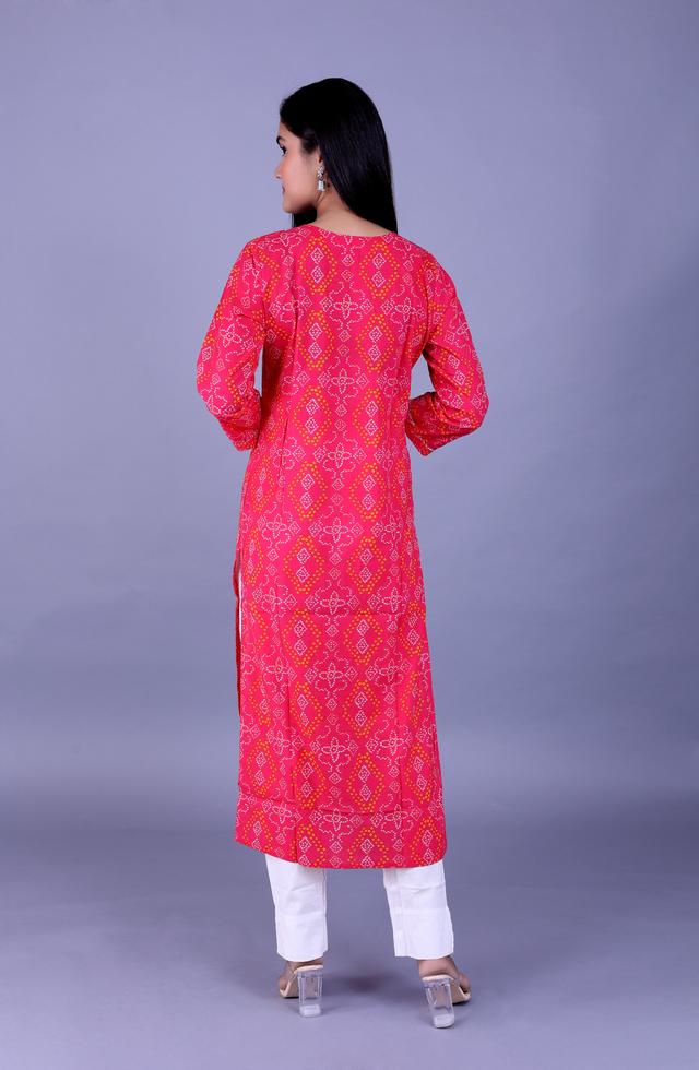 Pink Straight Kurti