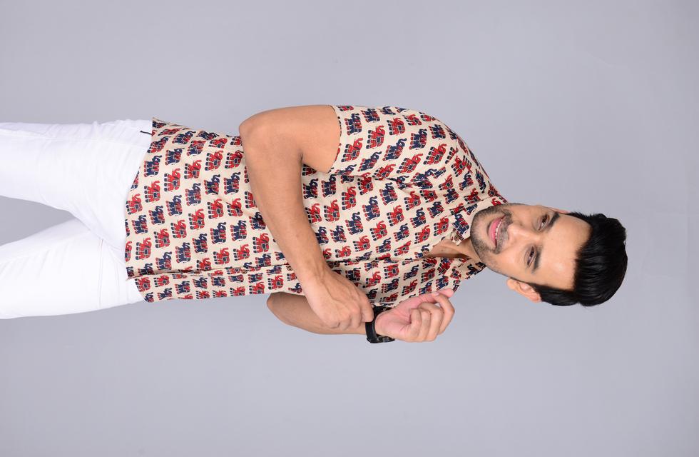 Attractive Men Jaipuri Printed Shirt