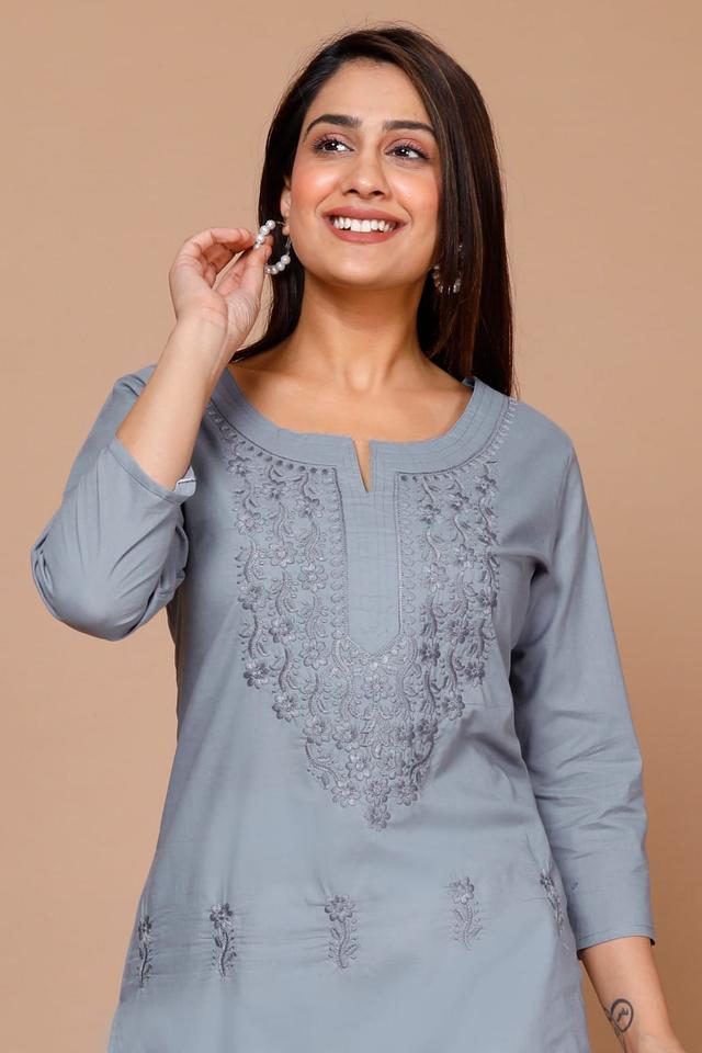 Embroidery Straight Kurti