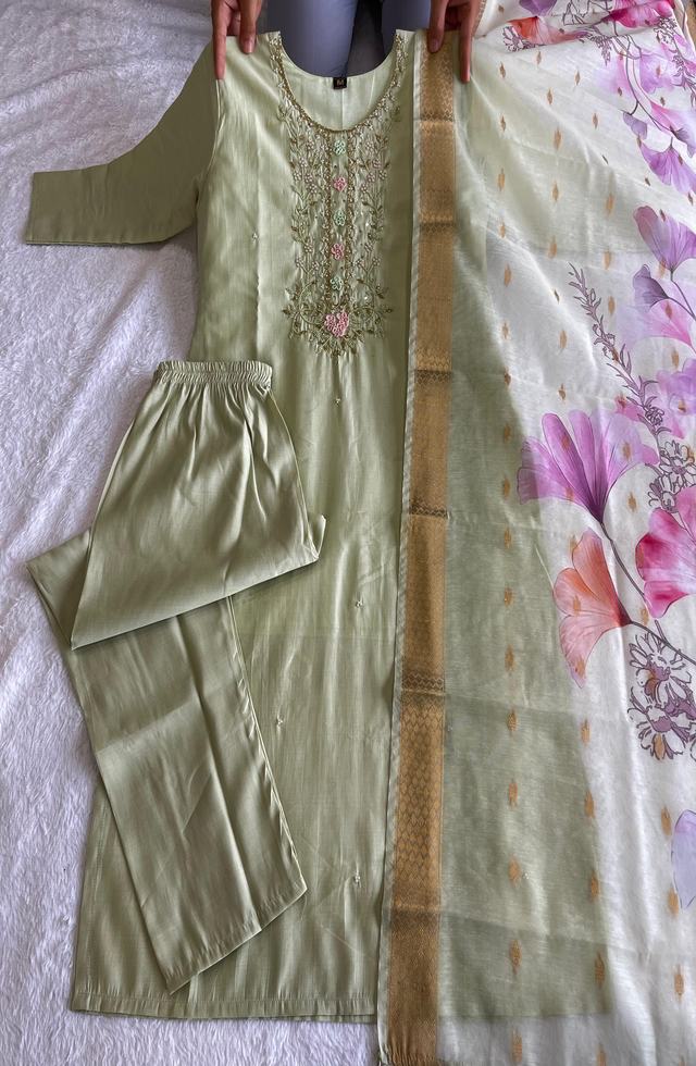 Pretty Straight Suit Set For Women In Mint Green