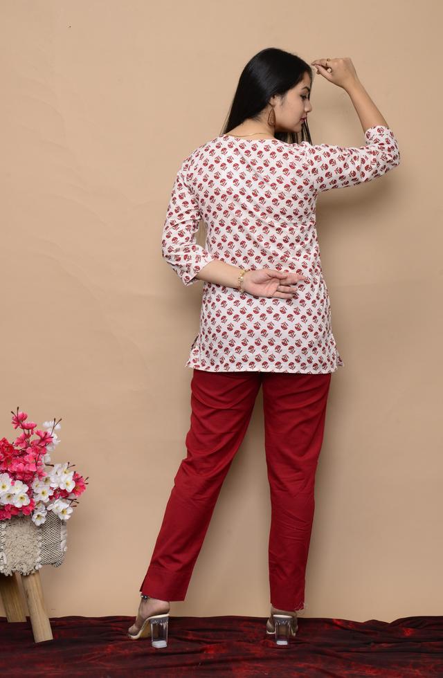 pCotton Short Kurti