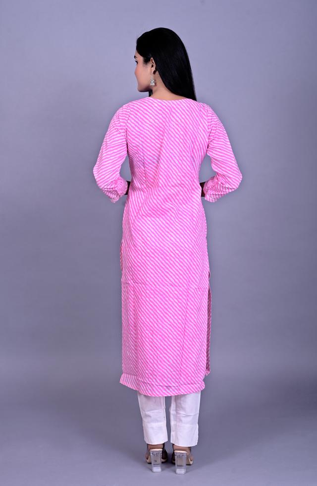 pLehariya Printed Kurti In Magenta