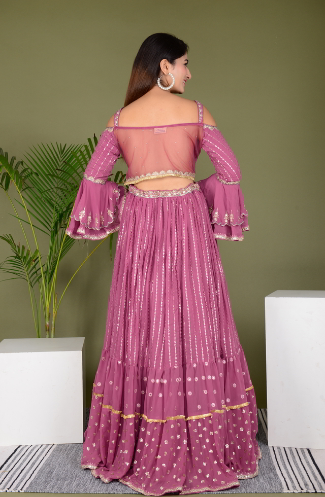 pGeorgette Ready To Wear Lehenga