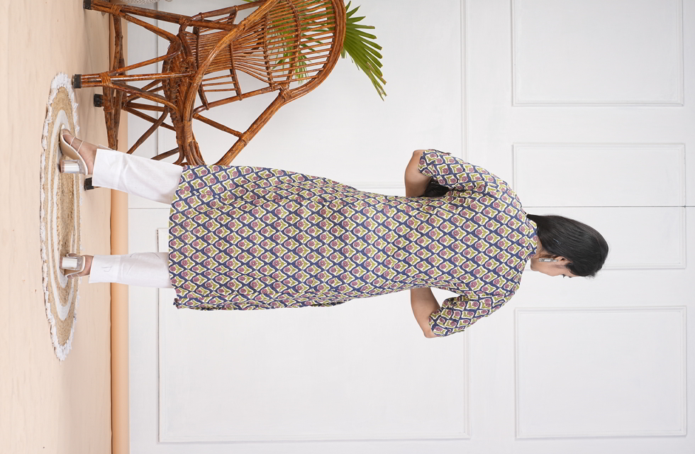 pA-Line Kurti In Whale Blue