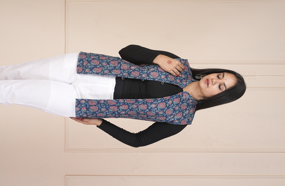 pPretty Quilted Jacket In Blue