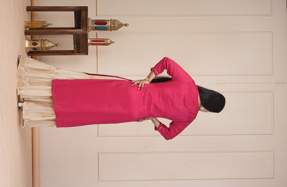 pElegant Silk Long Kurta For Women
